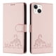 thumbnail image 5 of Funda tipo cartera FOXDOCK para iPhone 15 Plus con soporte, ranuras, RFID, diseño de gato, 5 of 5