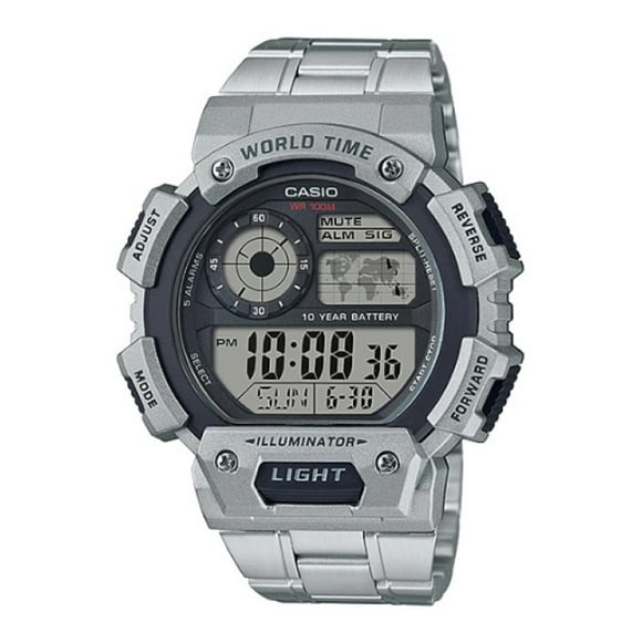 Reloj Digital Plateado Casio AE-1400WHD-1AV
