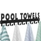 thumbnail image 5 of 1pc Pool Towel Hooks, Bathroom Wall Mount Towel Rack, Towel Holder. Carbon Steel Hanger Organizer, Indoor Outdoor For Robe, Towel, Coat, Swimsuit, Umbrella, Bag, Keys(Matte Black), 5 of 5