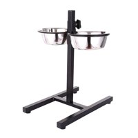 Magideal - Tazón Para Perros De Acero Inoxidable Alimentador Reutilizable Diner Dispensador De Platos Tazones S Para Mascotas Tazones De 17Cmx6Cm