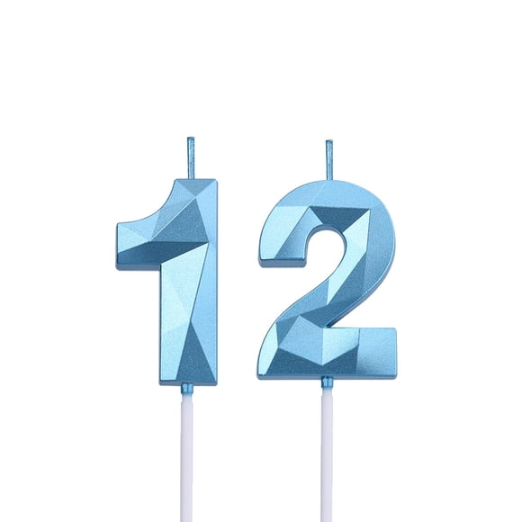 Velas JEVONS Azul 5 cm y 5,1 cm – Juego de 2