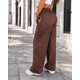 thumbnail image 4 of Pantalón Palazzo Mujer Ancho Holgado Cintura Elástica Cordón, 4 of 5