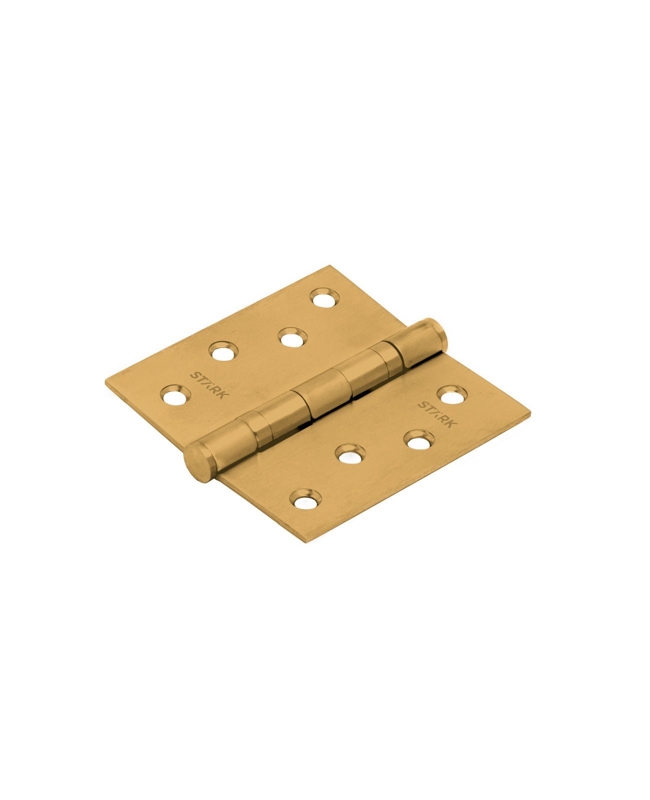 Stark Design - 3 Bisagras Con Rodamientos De 4""X4"". 2 Mm Espesor. (Bronce Pulido)