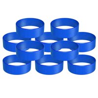 Magideal - 10 Uds. De De Silicona Para Vaso De Sublimación, Soporte De Papel De Sublimación Elástico Para Botella De Agua, Taza, Accesorios De Sublimación 25 Mm Azul