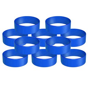 Magideal - 10 Uds. De De Silicona Para Vaso De Sublimación, Soporte De Papel De Sublimación Elástico Para Botella De Agua, Taza, Accesorios De Sublimación 25 Mm Azul