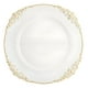 thumbnail image 2 of Set 3 Bajo Plato Base Decorativo Blanco Y Borde Dorado Jhn, 2 of 3