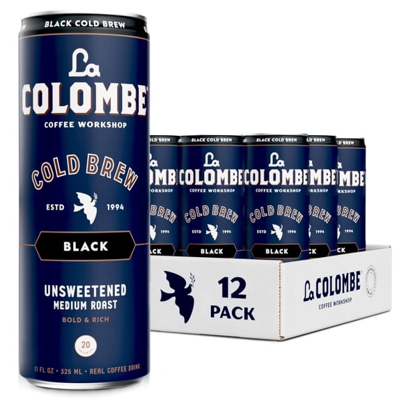 Café Cold Brew La Colombe Negro Sin Azúcar 325ml x12