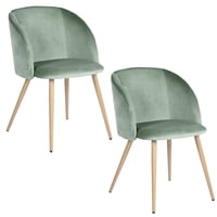 Novahus - Pack 2 Sillas Comedor Lounge Terciopelo Verde