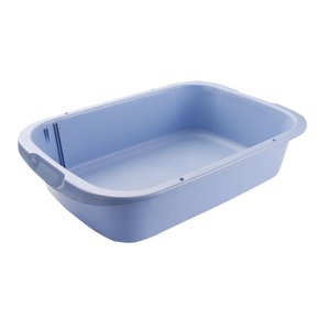 Ioensy - Bandeja De Arena Para Mascotas Caja De Arena Para Gatos Con Parte Superior Abierta Lados Altos Para Gatos De Interior Hamsters Azul 52X35X12Cm