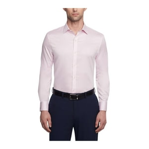 Camisa De Vestir Tommy Hilfiger, Ajustada, De Sarga Elástica, Rosa, Para Hombre