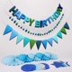 thumbnail image 1 of Bandera Danadia 3D Feliz Cumpleaños Azul Preensamblada, 1 of 9