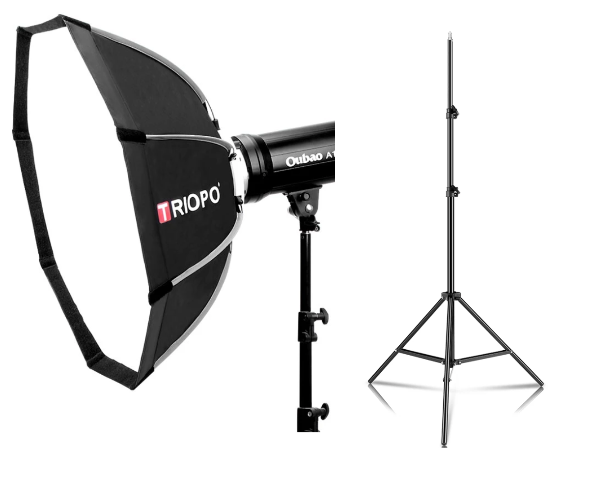 Genérico - Softbox Octagonal Triopo 90Cm Bowens K2-90 + Atril