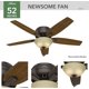 thumbnail image 3 of Ventilador de techo Hunter Newsome 53314 132 cm con luz LED en bronce, 3 of 9