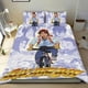 thumbnail image 1 of Chico Dorado Conjunto de sábanas temático, trío de piezas, cómodo y amigable con la piel, diseño único, regalo de decoración para el hogar para familiares, amigos y fans,135cm *200cm, 1 of 6