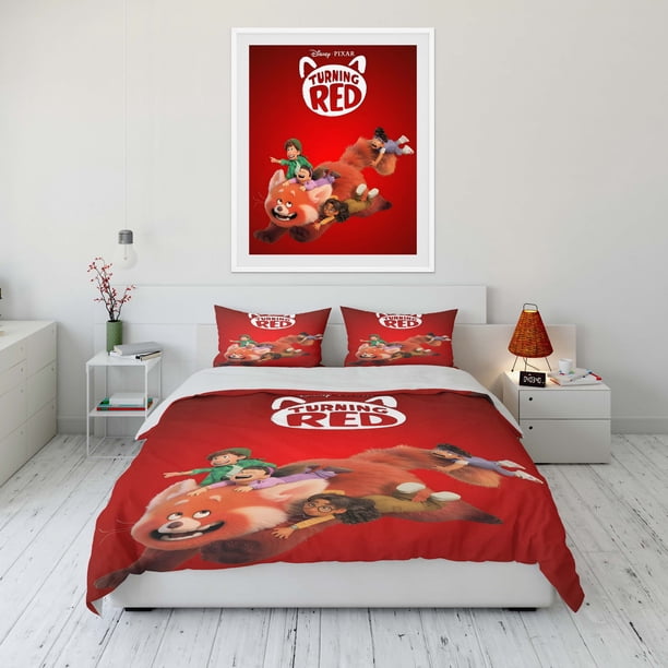 v1774 Bed Sheets Turning Red Print Soft Bedding Set Duvet Cover Duvet Cover Pillowcases Adult and Children Bedding Set Luxury 3-Piece Bedding Set (1 Duvet Cover + 2 Pillow Shams) Bed Sheets ju1774