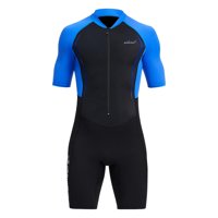 Magideal - Traje De Neopreno Corto Para Hombre, De Manga Corta Y Protección Solar, De 1,5 Mm De Primera Calidad, Para Natación, Buceo, Surf Y Pesca Submarina. Azul