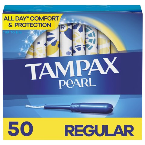 Tampones Tampax Pearl Regular Absorbency X50