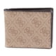 thumbnail image 1 of Billetera Guess de piel delgada con doble pliegue para hombre, color marrón, bloqueo RFID, 1 of 6