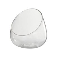 Bothyi - Jarrón De Cristal Transparente Con Corte Inclinado, Mini Cuenco Para Dulces, Tarro Para Decoración Del Hogar De Mesa