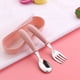 thumbnail image 1 of Cartoon Stainless Steel Children's Cutlery Fork Spoon Box Set Baby Tableware Mother And Baby Gift Spoon Fork Round Handle, 1 of 5