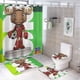 thumbnail image 1 of Maple-theme 4-Piece Shower Curtain Set with Rugs, Waterproof Bathroom Decor Set Includes Bath Mat, U-Shaped Rug, Toilet Lid Cover and Curtain with Hooks, 1 of 6