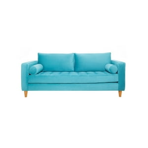 Barra Design - Sofá Charm 3C Felpa Turquesa