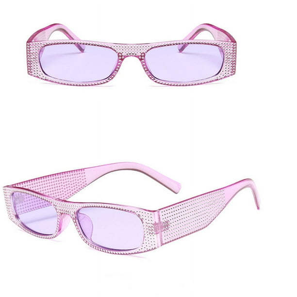 1pc, Bling Fashion Sunglasses Men And Women Retro Rectangular Y2k Fashionable Holiday Accessories, Summer Party Favors