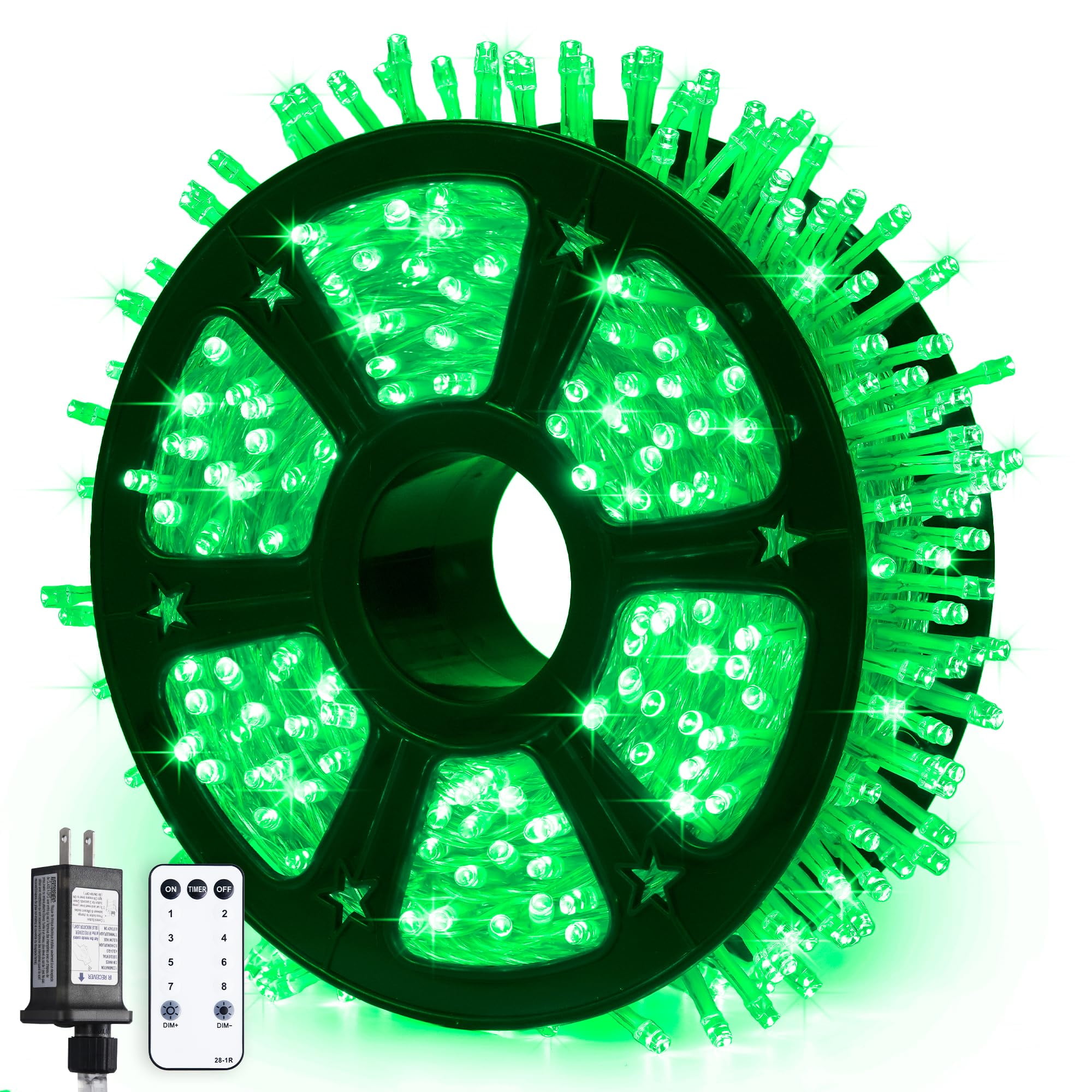 Luces Navideñas Jmexsuss 600 Led, Verdes, 168 Pies, Resistentes Al Agua
