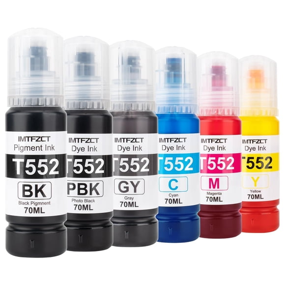 Botellas de Tinta de Recarga imtfzct T552 para Impresoras Epson ET-8500/8550