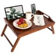 thumbnail image 1 of Bandeja para cama Rossie Home de bambú extragrande con soporte para celular, 1 of 6