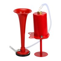 Ioensy - Timbre De Bicicleta Con Forma De Trompeta Y Altavoz Para Manillar De Bicicleta, Color Rojo