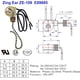 thumbnail image 5 of Paquete de 2 interruptores de luz y ventilador con cadena de tracción ZE-109 Interruptor de luz y ventilador con cadena de tracción eléctrica, interruptor de encendido y apagado, 6 A/125 V CA, termina, 5 of 7
