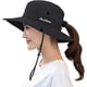 thumbnail image 2 of Sombreros Plegables Con Protección Uv Para Mujer, De Malla Y Ala Ancha, Para Pescar En La Playa, Con Agujero Para La Coleta, 2 of 6