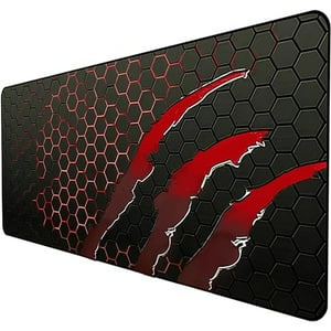 Veat00L - Mouse Pad Gamer Profesional, Alfombrilla De Ratón, Impermeable, Ergonómico, Base De Goma Antideslizante, Tamaño Grande (60 X 30 X 3 Cm), Altamente Duradero, Caucho De Calidad (Rojo)
