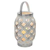 Vgo - Fanal Plástico Con Vela Led Fn1623 Blc