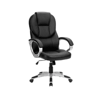 Genérico - Silla De Escritorio Ejecutiva Emilia Premium Cuero Color Negro