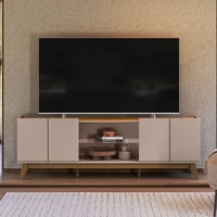 Exit - Rack Tv Guaruja Gris/Nogal Para Tv Hasta 75""