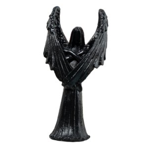Bothyi - Figura Decorativa De Resina Con Alas De Ángel Para Sala De Estar, Dormitorio, Estantería, Color Negro
