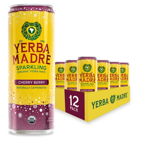 Bebida Guayaki Yerba Madre Cherry Berry 355 Ml, Paquete De