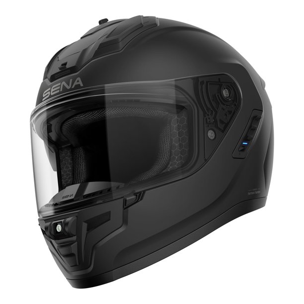 Casco de Moto Integral Inteligente Sena Phantom con Comunicaciones Integradas, Iluminación LED y Sonido de 2ª Generación por Harman Kardon (Negro Mate, XL)