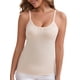 thumbnail image 1 of INSPIRE CHIC Camisola de Tirantes Finos para Mujer con Acolchado Cómodo, Cuello en U Largo y Arrugado, Talla L Beige, 1 of 6