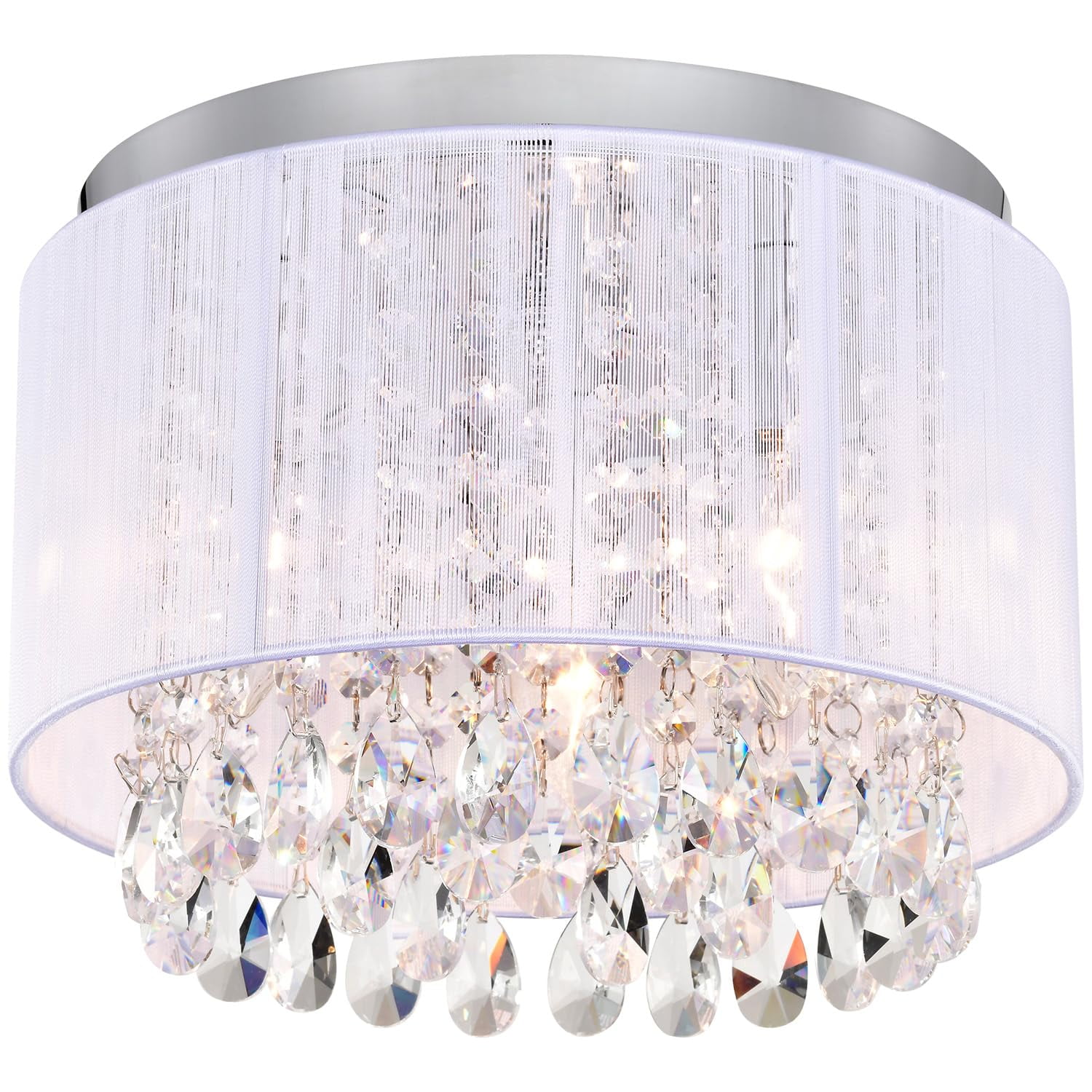 Candelabro Lalula, Color Blanco, Tamaño Mini, Montaje Empotrado, Cristal, 3 Luces