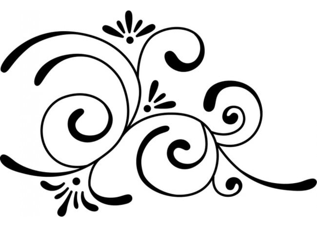 Rienda Libre Graphics - Decomural Swirl Design Decorative Corner Ws-18398