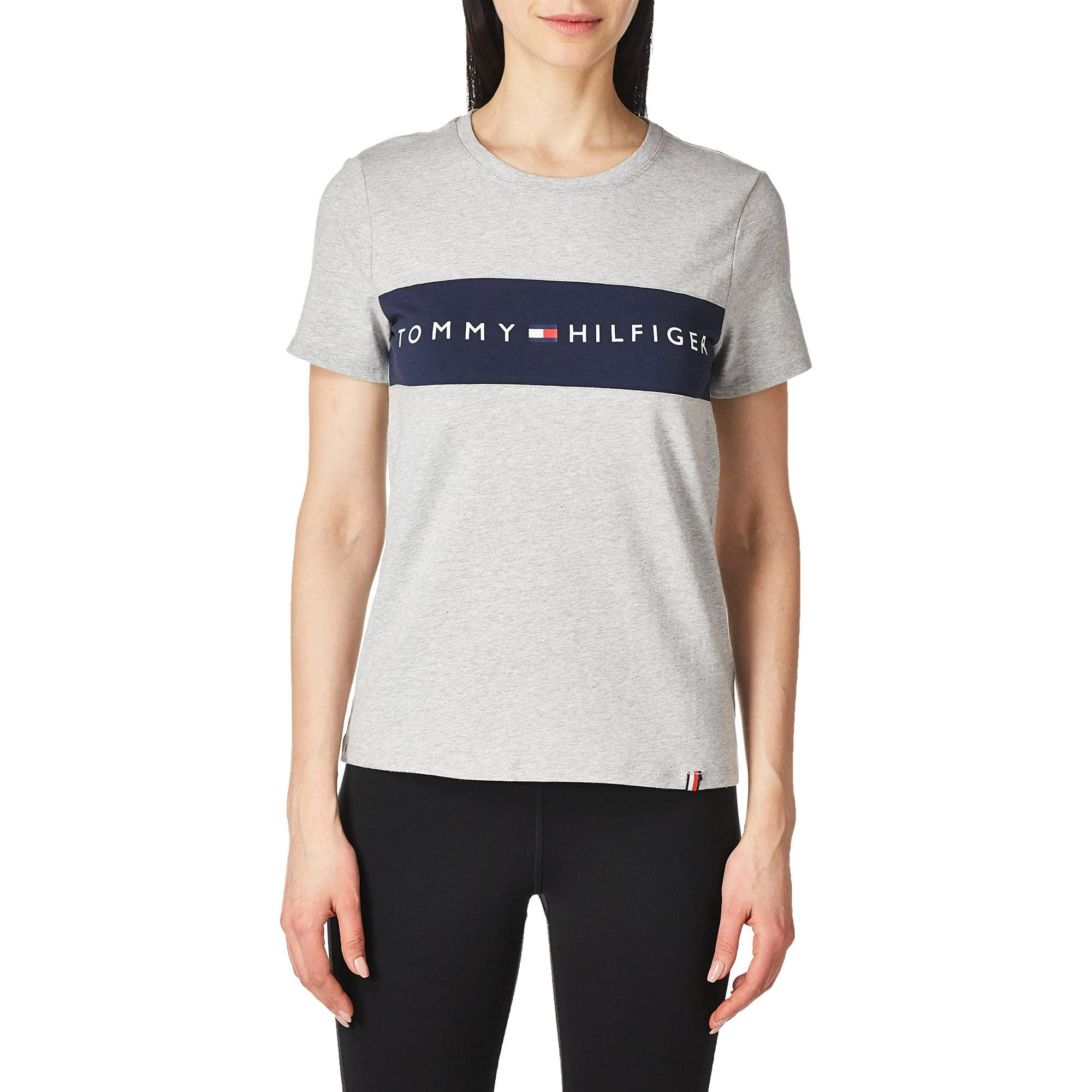 Camiseta Tommy Hilfiger Premium Performance Para Mujer, Color Gris S