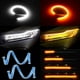thumbnail image 2 of X2 Cintas tiras led secuenciales ojos de angel blanco con amarillo, 2 of 3
