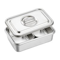 Bothyi - Chafing Buffet Chafer Set Hot Pot Chafer Para Banquetes Condimentos De Cocina 2 Compartimentos