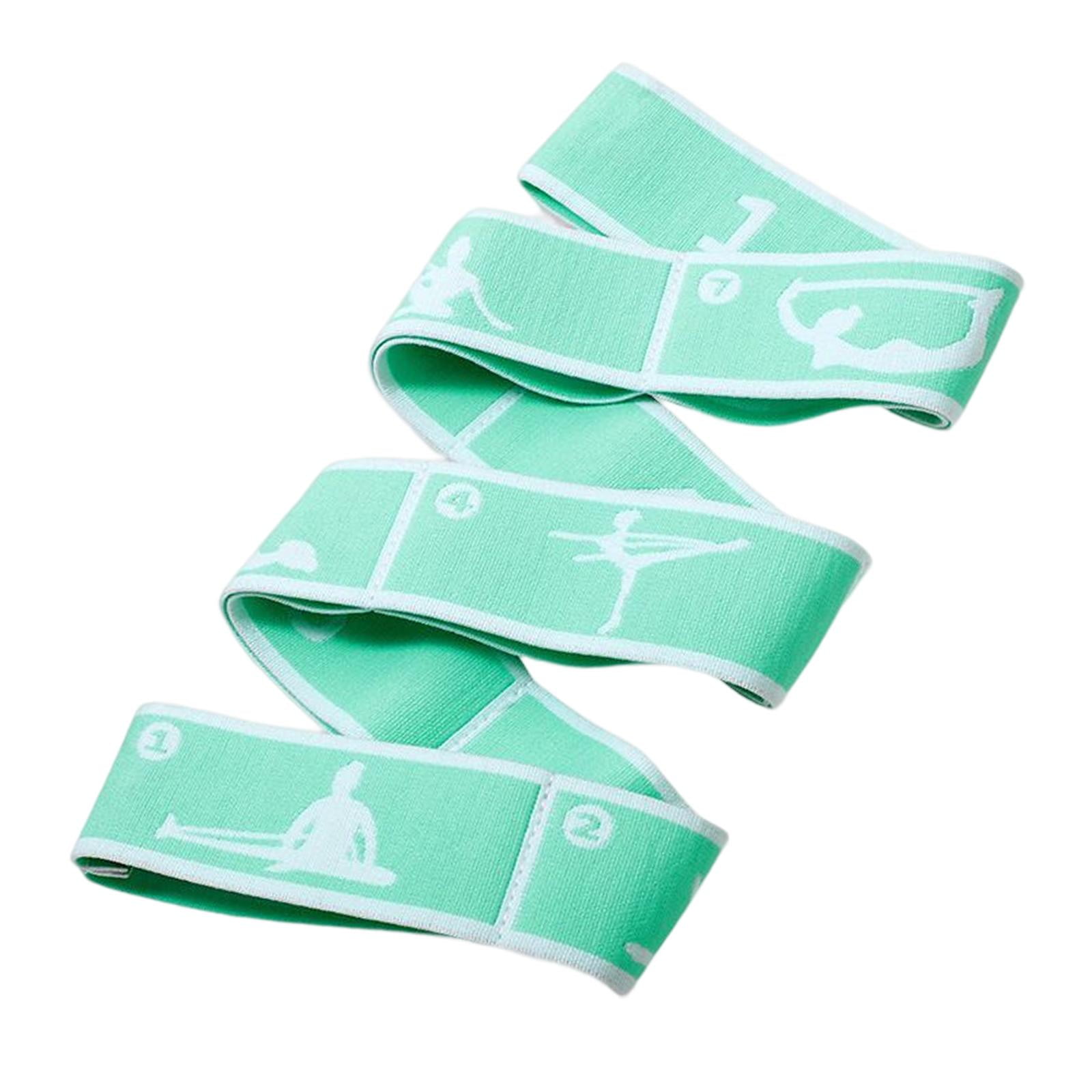 Ioensy - Banda De Resistencia Correas Cinturón De Estiramiento Auxiliar De Yoga Para Adultos Entrenamiento Verde