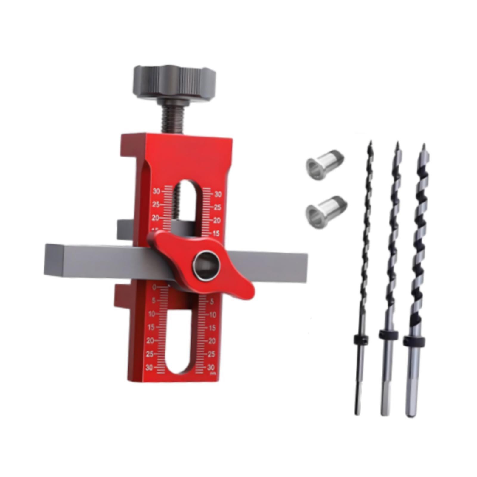 Ioensy - Herramienta De Posicionamiento Para La Instalación De Puertas De Gabinetes Para Carpinteros, Estanterías, Armarios, Color Rojo