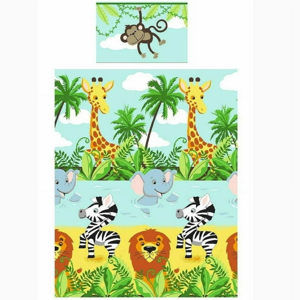 Jungle Wild Animals Kids Child Bedding Toddler Twin Full Duvet / Comforter