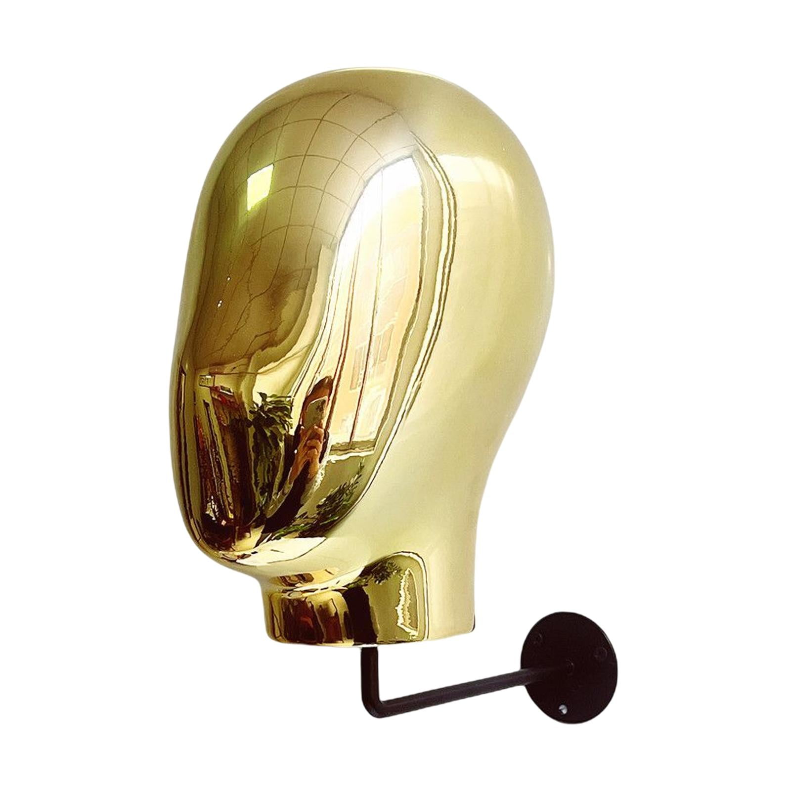 Magideal - Perchero En , Cabeza De Maniquí De Metal Decorativo/colgador De Vintage/almacenamiento/soporte Para Peluca, Sombreros Para El , Oro